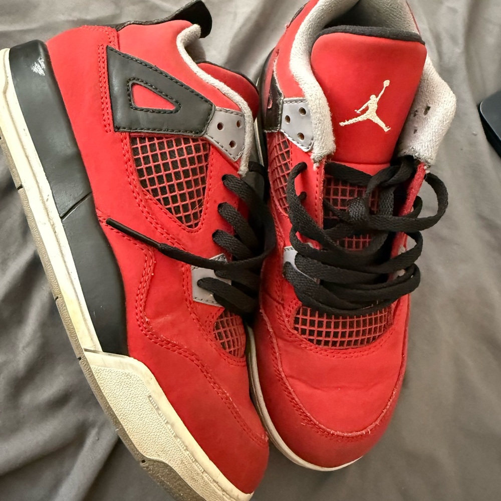 Jordan 4 Toro Bravo Red and Black Sneakers